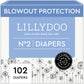 LILLYDOO Baby Diapers - Size 2 (9-18 lbs), Half-Monthly Supply (102 Count), Leak Protection, Skin-Friendly, Ultrasoft, Perfume- 