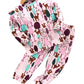 Ventra Girls Forest Nightwear, 100% Cotton Nightdress for Kids, Top and Bottom Pyjama Set Pink