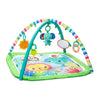 Bright Starts Wild Wiggles Baby Activity Gym & Play Mat With Foldingtoy Bar, Newborn And Up - Green, 18.5 X 29.1 X 29.1