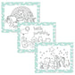 Disney Baby by J.L. Childress ColorMe Disposable Placemats, 24 Pack - Stick on Disposable Placemats for Baby, Toddlers, & Kids, 