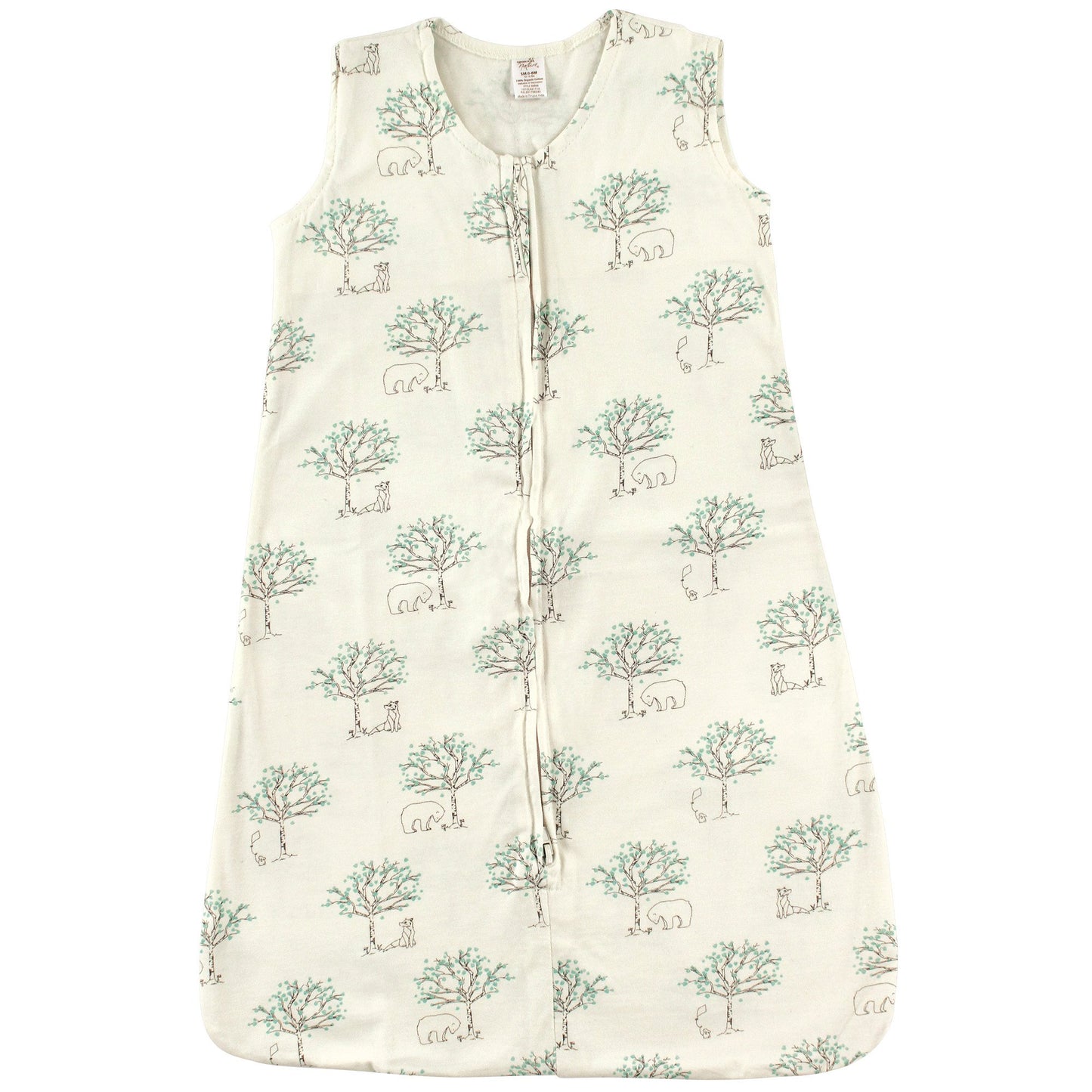 Touched by Nature Unisex Baby Organic Cotton Sleeveless Wearable Sleeping Bag, Sack, Blanket, Birch Tree, 18-24 Months