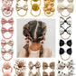 Boutique Baby Girl Hair Ties With Flowers, 28 Pcs Hair Bow Ties For Toddler Girls, Elastics Ponytail Holders Pigtails Rubber Ban