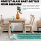 Luqibabe 2-Pack Silicone Baby Bottle Sleeves Compatible With Dr. Brown'S 9 Oz Wide-Neck Glass Bottles, Anti-Colic, Dishwasher-Sa