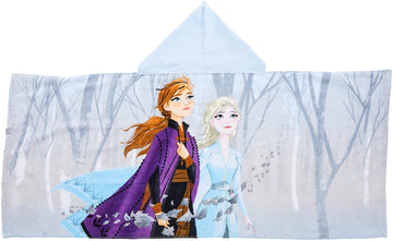 Jay Franco Frozen 2 Mythical Wonderland Kids Bath/Pool/Beach Hooded Towel, Cotton