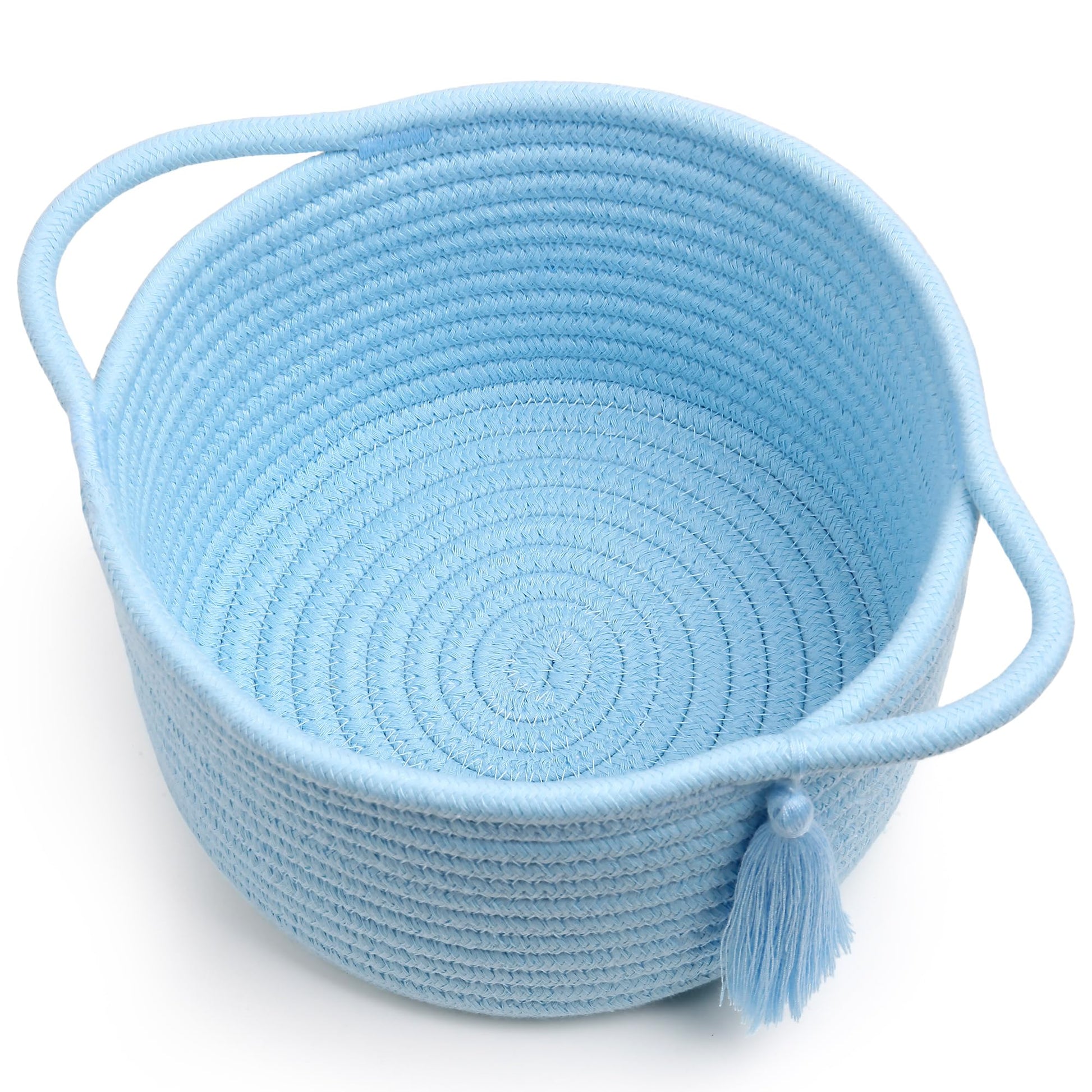 Empty Gift Basket - SweetMemo Mini Woven Rope Organizer Baskets for Gifting, Baby Shower, Desk, Makeup Brushes, Bathroom, Shelve