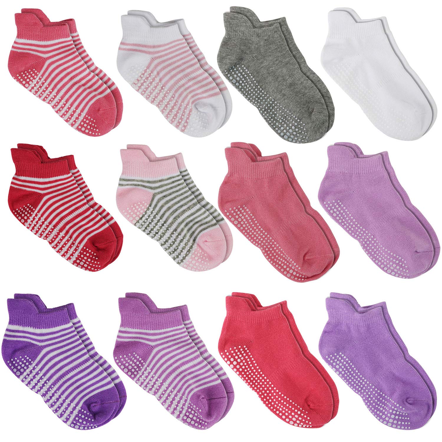 Aminson Anti Slip Non Skid Ankle Socks With Grips For Baby Toddler Kid – Cutebab WBCBBB07MQTN8LM