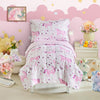 Butterfly Toddler Bedding Set for Girls Pink Colorful Butterfly 4PC Toddler Bed Set - Soft Pink Flowers Cute Princess Toddler Be