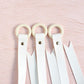 California Tot Faux Leather Bow Clip Organizers (Off-White Set Of 3)