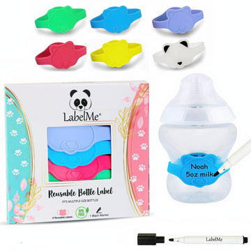 Silicone Baby Bottle Labels For Daycare, Home, And Travel Organization, Fits Small Water Tumblers, Sippy Cups, Snack Containers,