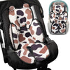 Honeau 3in1 Baby Car Seat Head Body Support,Soft Breathable Infant Car Seat Insert Newborn Boy Girl,Reversible Cotton-Minnky Car