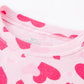 Family Feeling Baby Girls Pajamas Valentines Day Long Sleeve Love Cotton Pyjamas Pink Toddler Kid Pjs Size 12-18 Monthes