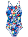 Swimsuit For Girls 3T 4T Wild Floral Pattern Toddler Bathing Suit One Piece Swimwear With Upf 50+ Sun Protection