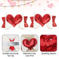 Valentine Hair Bows For Girls Cute Red Heart Hair Clips Bow Hair Accessories Party Supplies 2Pcs (Red Glitter)