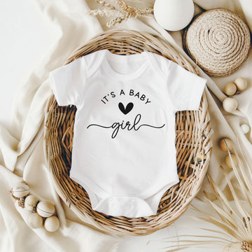 It'S A Baby Girl Pregnancy Announcement Infant Bodysuit (White)