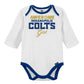 Nfl Baby Girls' 3Pc Bodysuit, Footed Pant, & Cap Set, Indianapolis Colts, 3-6 Months
