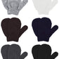 Boao 6 Pairs Toddler Mittens Kids Winter Knit Gloves Stretch Mittens for kids Toddler Boys Girls(Black, White, Gray, Dark Gray, 