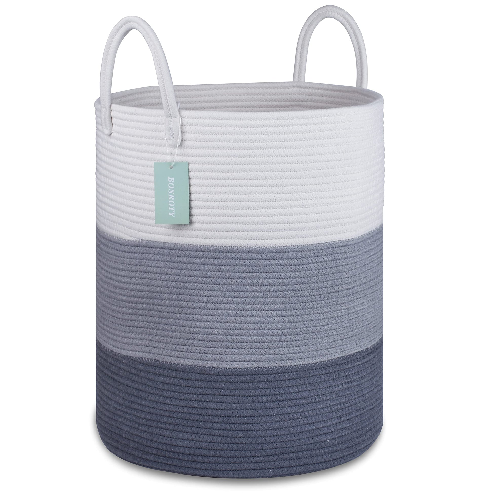 Bosroty Large Laundry Hamper Basket For Girls Boys Kids 65L, Nursery Hamper, Tall Blanket Basket, Clothes Basket Laundry, Woven