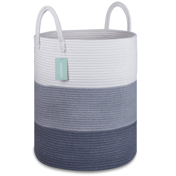 Bosroty Large Laundry Hamper Basket For Girls Boys Kids 65L, Nursery Hamper, Tall Blanket Basket, Clothes Basket Laundry, Woven