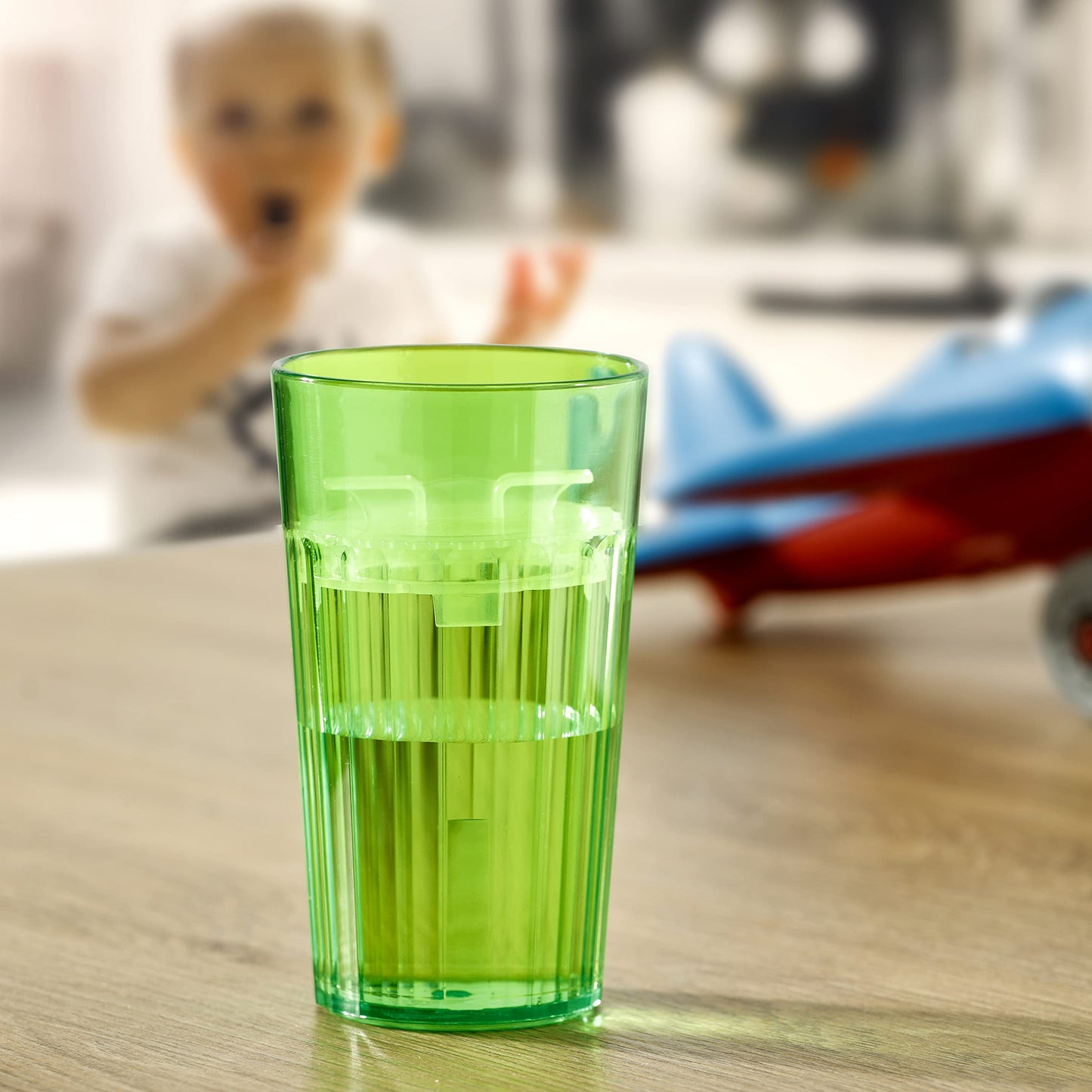 Reflo Smart Cup (Green 2-Pack) Open Training Cup, Toddler Cup, No Suction 6Oz, 360 Control-Flow, Usa Made Premium High-Impact Pl