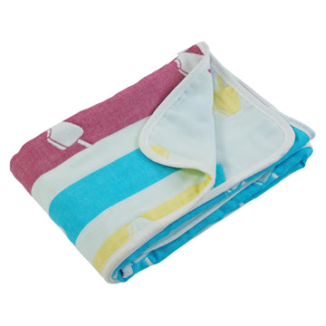 Luvlap 100% Muslin Cotton 6 Layer Baby Blanket/Baby Quilt For Newborn To 3 Years, Soft,Hypoallergenic, Breathable Quilt With Rev