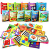 teytoy My First Soft Book, Nontoxic Fabric Baby Cloth Activity Crinkle Soft Books for Infants Boys and Girls Early Educational T