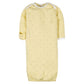 Gerber Unisex Baby Boy And Girls 4-Pack Sleeper Gown Words Grey Preemie