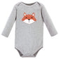 Hudson Baby Unisex Baby Cotton Long-Sleeve Bodysuits, Little Fox, 9-12 Months