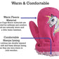 N'Ice Caps Baby Toddler Mittens Kids 2 Pairs Fleece Gloves Winter Warm Sherpa Lined (Fuchsia Unicorn/Light Purple Solid Pack, 4-