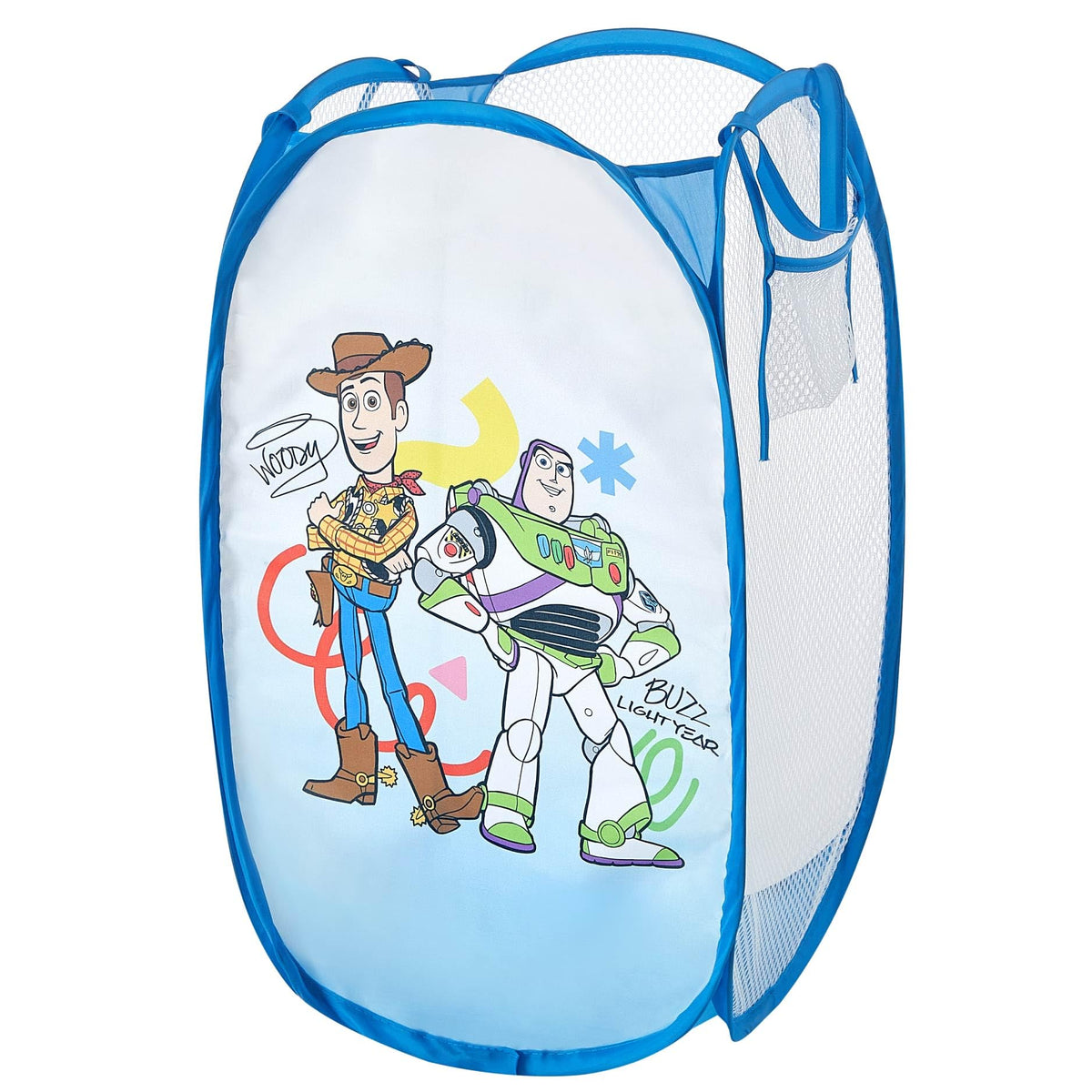 Disney Pixar Toy Story PopUp Hamper,Collapsible Laundry Basket with Durable Handles,Lightweight Storage Bin for Kids Bedroom, 