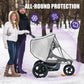 Stroller Rain Cover Compatible With Bob Gear Duallie Strollers, Weatherproof, Protect From Sun Dust Snow