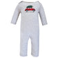 Hudson Baby Unisex Baby Cotton Coveralls, Christmas Scene, 9-12 Months