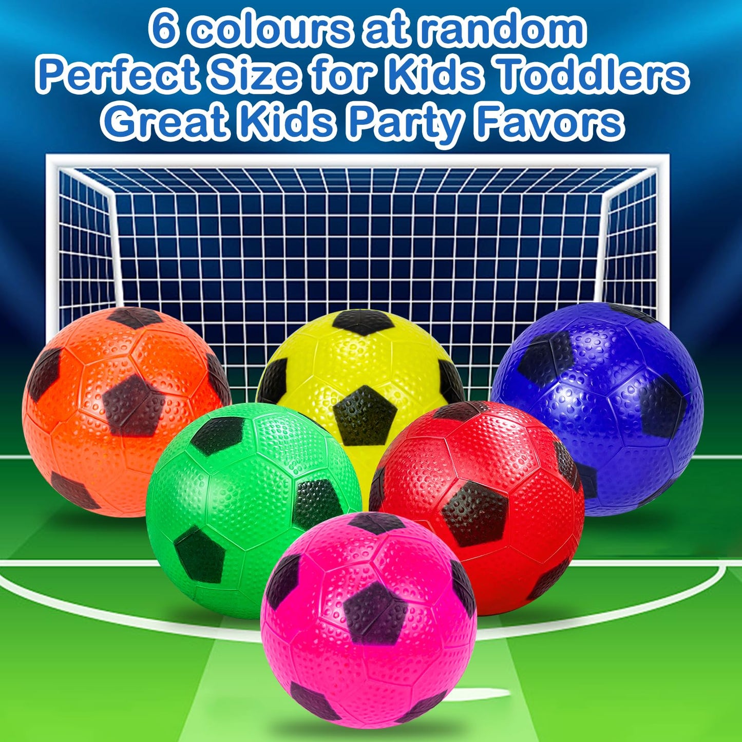 Ynanimery 12 Pack Mini Soccer Balls for Kids, 4 Inflatable Mini Soccer Balls for Indoor Outdoor Games, Small Soccer Balls for
