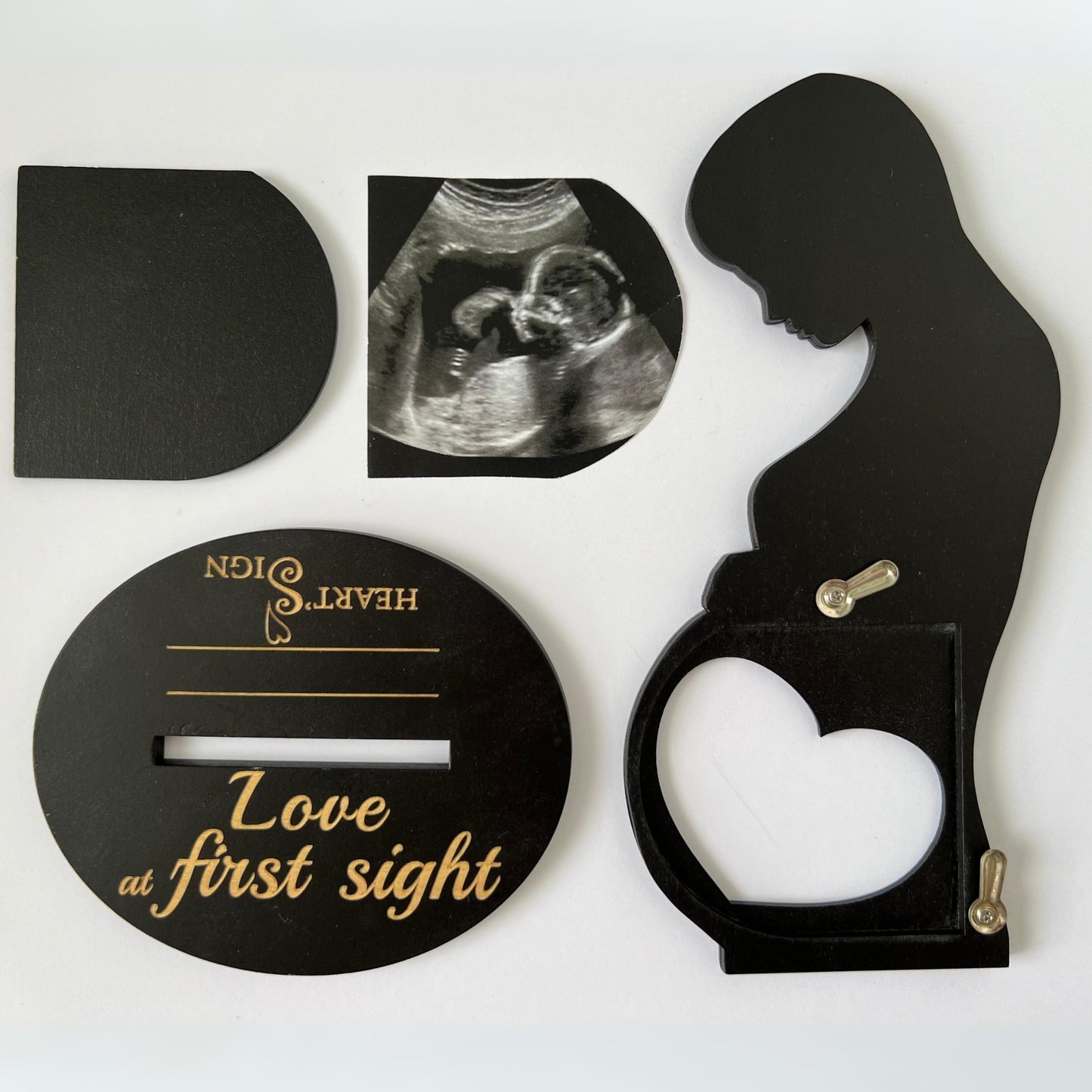Heart'S Sign Baby Ultrasound Photo Frame - Expecting Mom Gift For Pregnant Friend | Pregnant Wife Gifts From Husband | Sonogram