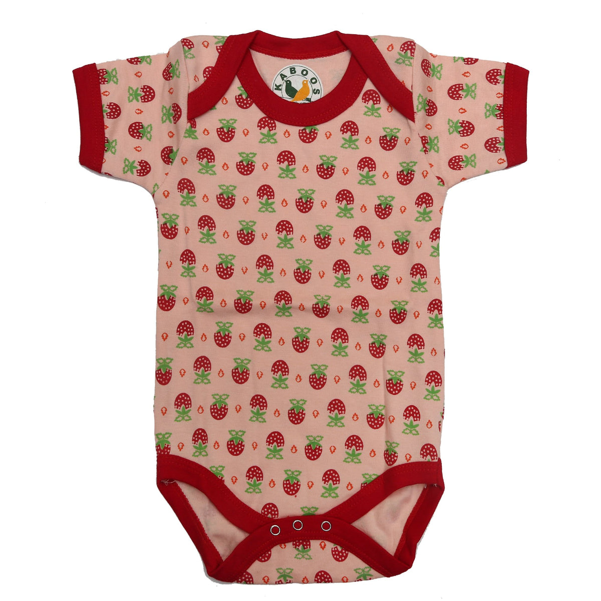 Kaboos 100% Cotton Strawberry Printed Romper For Baby Girls (1824 Months)