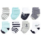 Hudson Baby Unisex Baby Cotton Rich Newborn And Terry Socks, Mint Whale, 6-12 Months