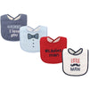 Luvable Friends Unisex Baby Cotton Drooler Bibs With Fiber Filling, Little Man, One Size