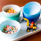Youngever 54 Pcs Plastic Kids Dinnerware Set Of 9 In 9 Coastal Colors, Toddler Dining Set, Cups, Kids Plates, Kids Bowls, Flatwa