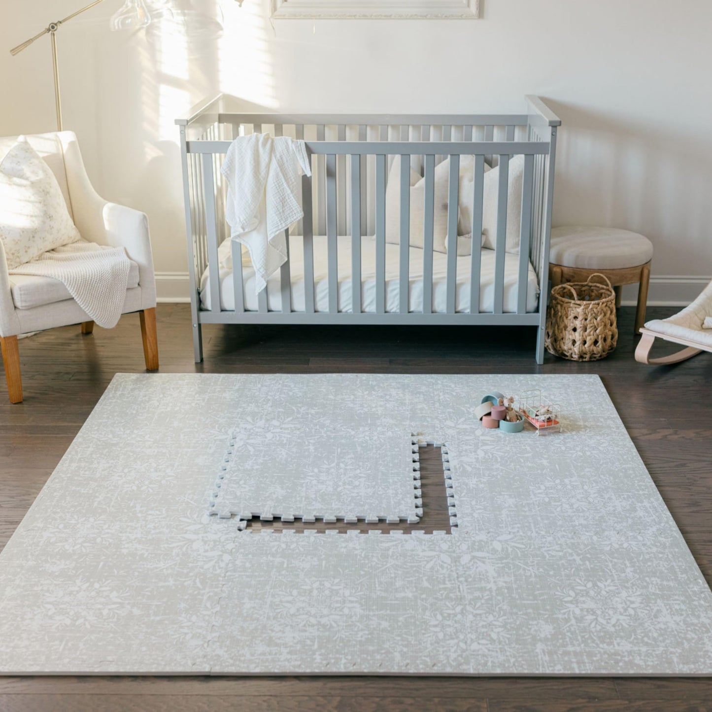 Little Landings Baby Play Mats For Floor - Eden (6X6Ft) - Premium Eva Foam Play Mat For Babies & Toddlers - Perfect For Tummy Ti