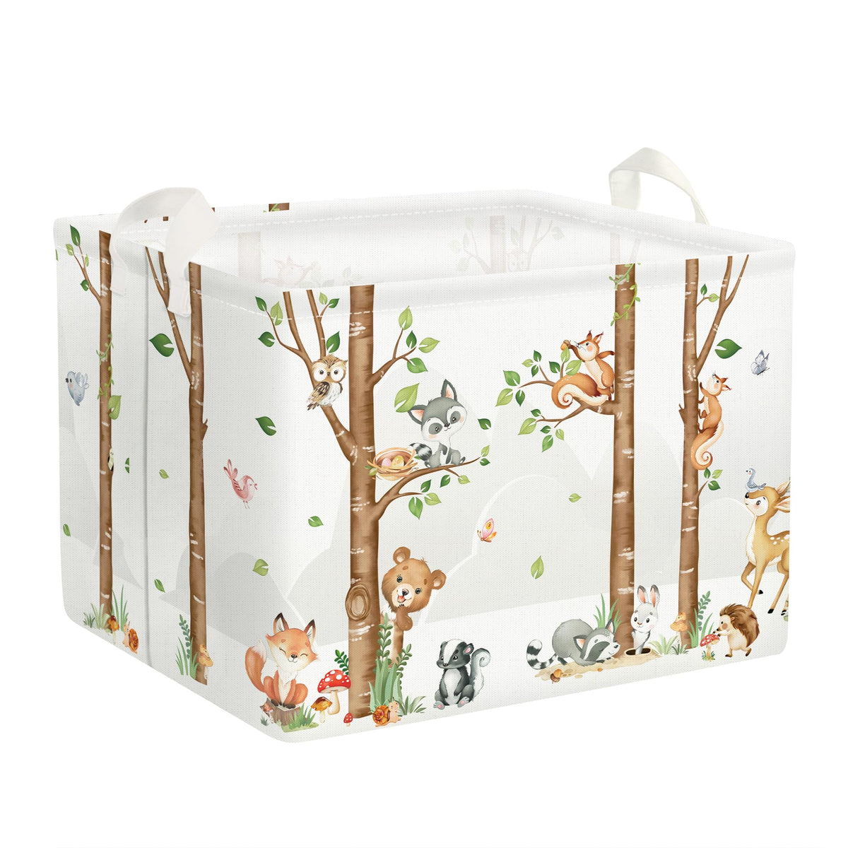 Clastyle Woodland Nursery Animal Tree Baby Gift Storage Basket for Kid Room