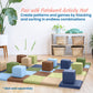ECR4Kids SoftZone Patchwork Toddler Building Blocks, Foam Cubes, Earthtone, 12-Piece