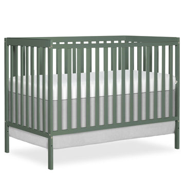 Dream On Me Synergy 5-in-1 Convertible Full-Size Baby Crib with Toddler, Day & Full Bed Conversion in Meadow Green, GreenGuard G