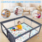 Baby Playpen With Mat, Play Pen Playards, Playpen For Babies And Toddlers Play Pin Indoor Active Center Game Fence, 50X50 Inch,