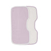 Under The Nile Organic Cotton Contoured Baby Muslin Burp Cloth Two Pack Set In Lavender