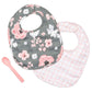 Stephen Joseph Muslin BIB Sets Charcoal Flower