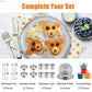 E-Far Stainless Steel Plates Set Of 6, 8-Inch Metal Dinner Plates For Kids Toddlers, Great For Self-Feeding/Picnic/Outdoor Campi