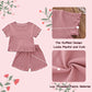 Dimoybabe 6-9 Months Baby Girl Clothes Toddler Girl Summer Outfits Clothes Set Ruffle Ribbed Short Sleeves T-Shirt Tops Shorts C