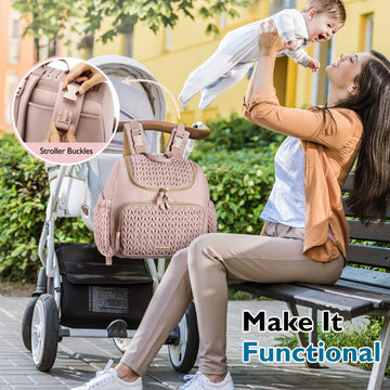 Mommore Diaper Bag Small Diaper Backpack Stylish Newborn Baby Mini Maternity Bags Travel Backpacks With Insulated Pockets, Chang