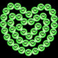 Chalyna 45 Pcs Glow in The Dark Smile Face Bouncing Balls Bulk 1 Inch Mini High Bounce Balls for Kids Teens Glowing Valentines H