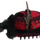 Navillus Sales Deluxe Velvet 4.25 Inch Steampunk Top Hat With Removable Goggles (Red)