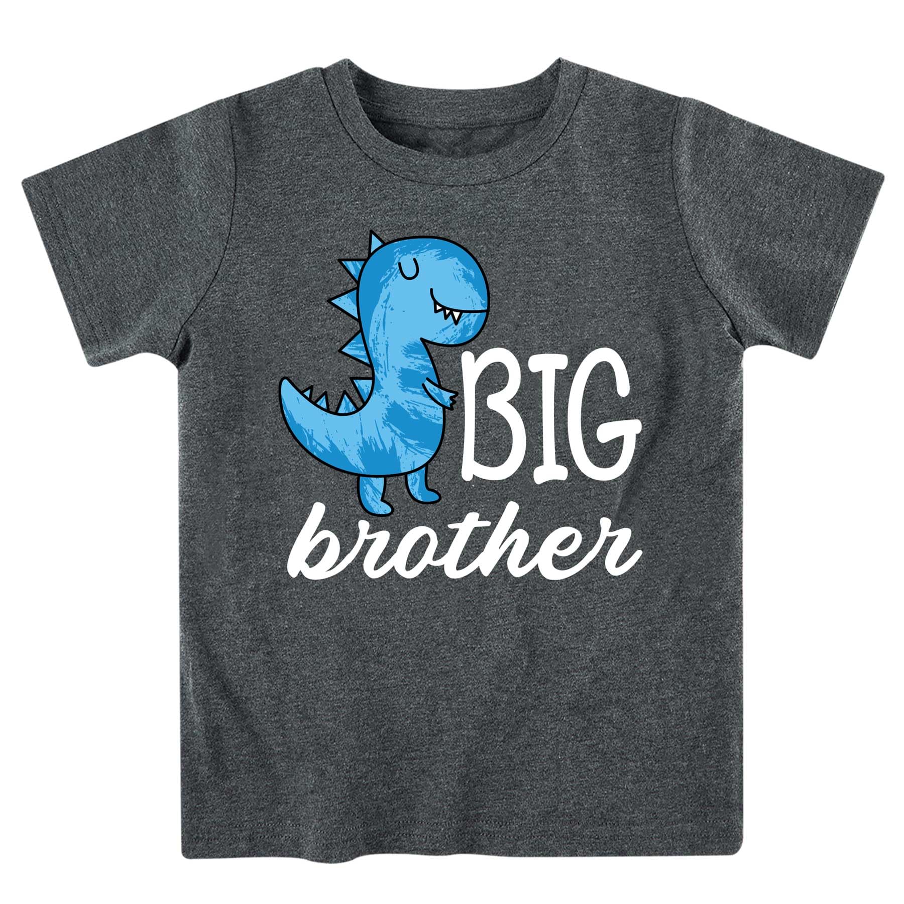 Funnycokid Big Brother Shirt 5T 4T Dinosaur For Toddler Boys Promoted To Big Brother Grey Size 5 Pregnancy Announcement Gifts Fo